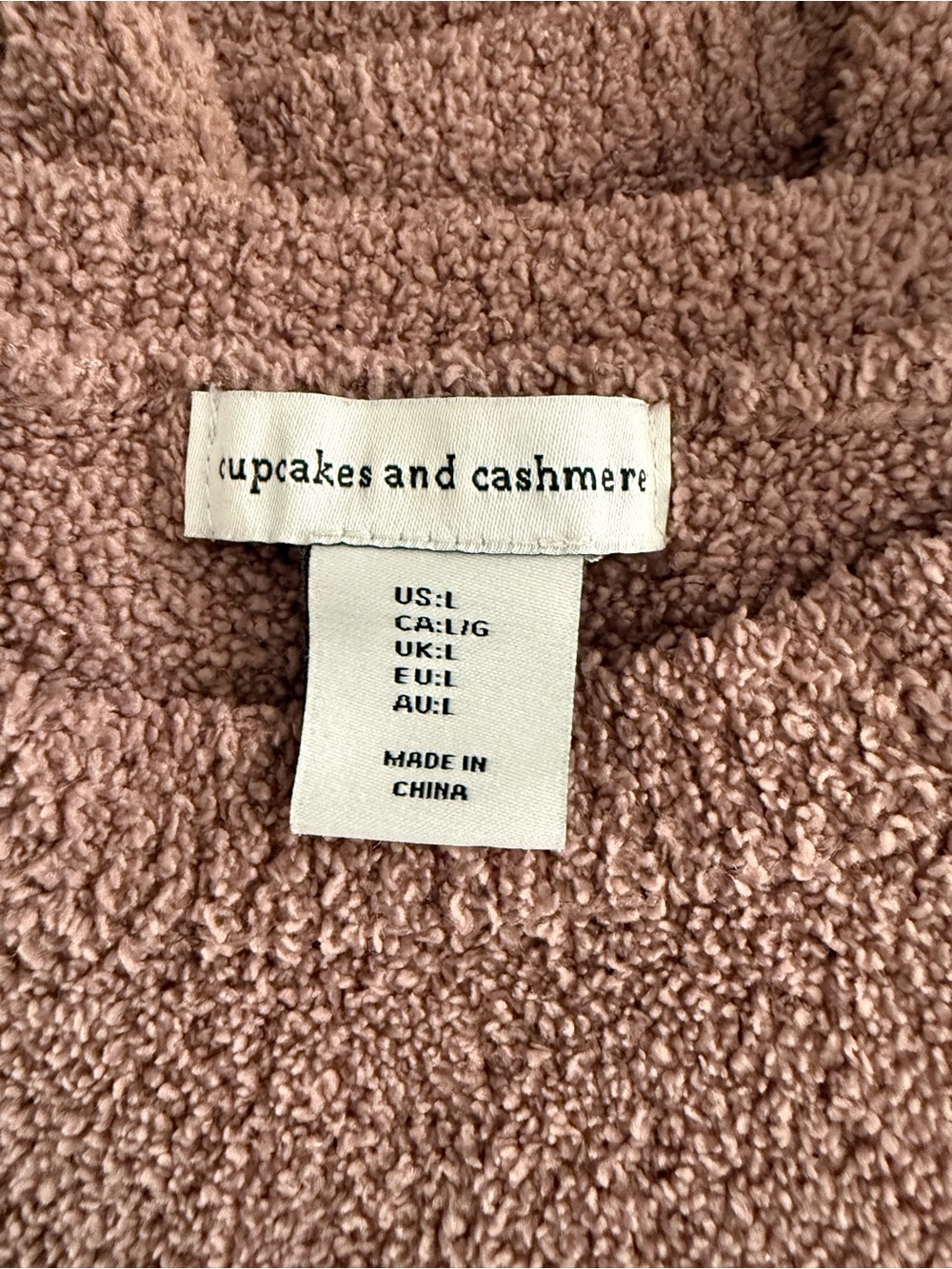 cupcakes & cashmere Plush Crewneck Sweater lounge set- Mauve Taupe - Picture 2 of 6
